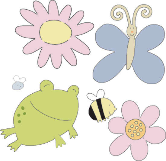 CUTTLEBUG Die 2x2 (4) Garden Creatures